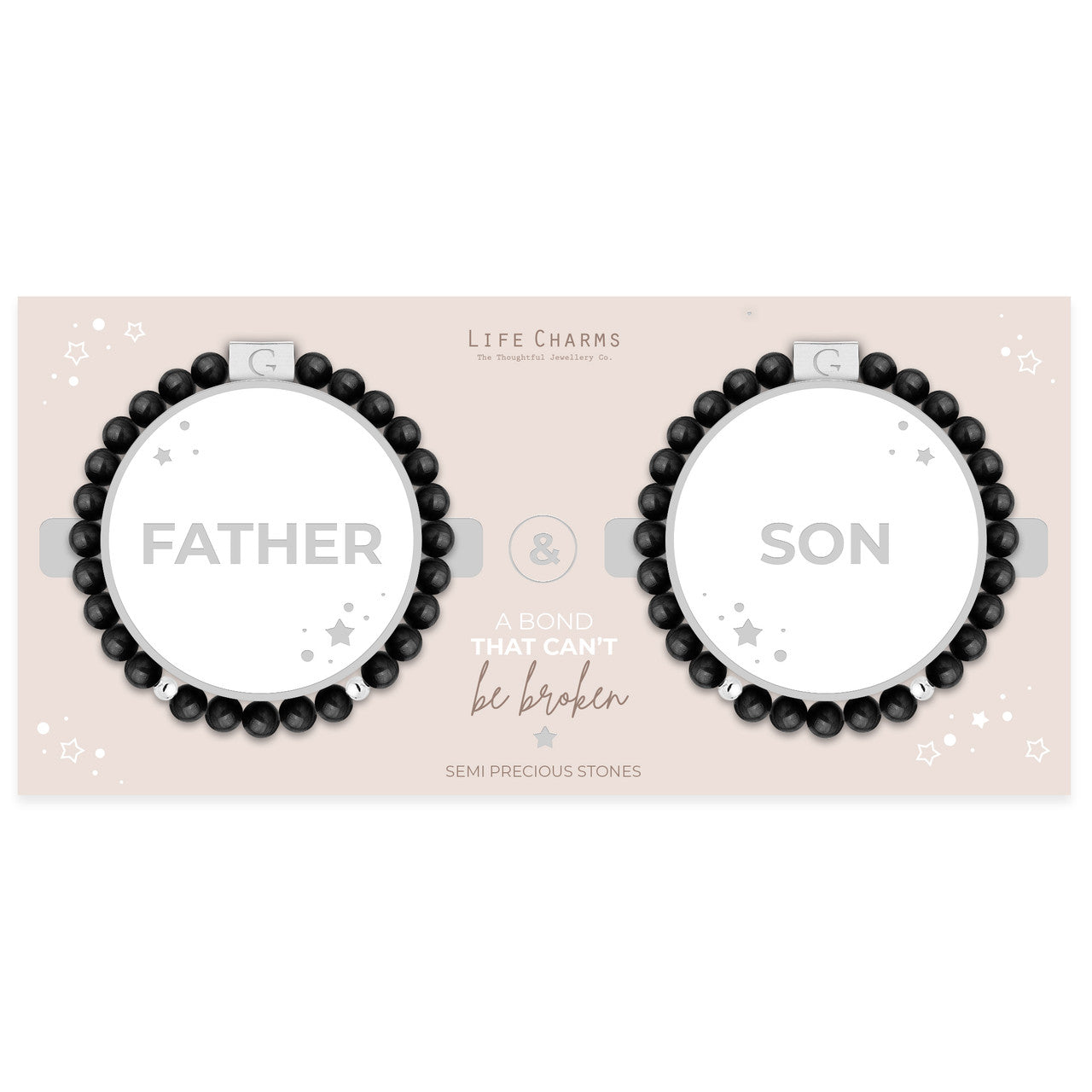 Father & Son Semi-Precious Stones Bracelet Set