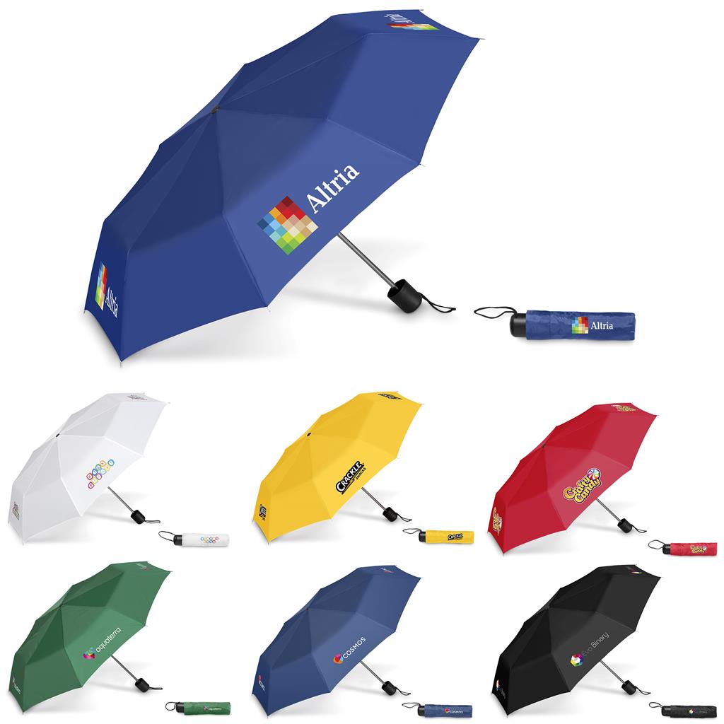 Tropics Polyester Compact Folding Umbrella – 49″ Portable Travel Umbrella