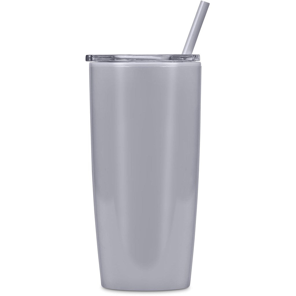 Altitude Daytona Plastic 2-In-1 Double-Wall Tumbler & Straw- 600ml