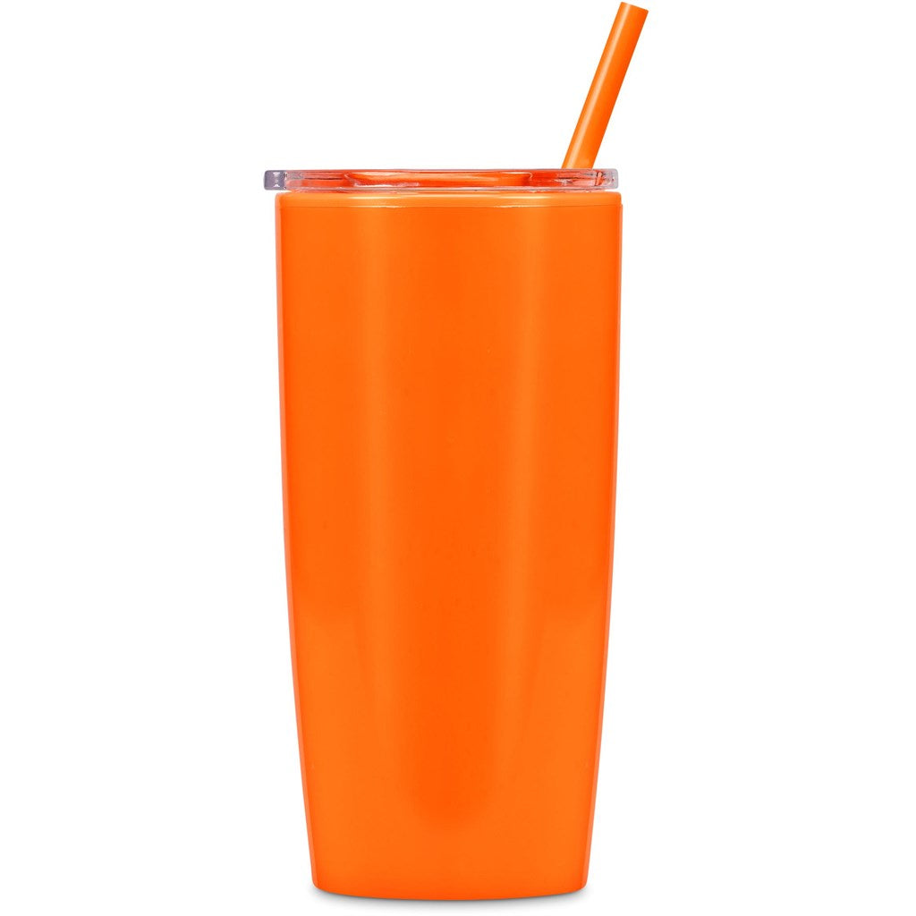 Altitude Daytona Plastic 2-In-1 Double-Wall Tumbler & Straw- 600ml