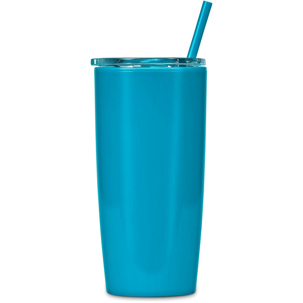 Altitude Daytona Plastic 2-In-1 Double-Wall Tumbler & Straw- 600ml