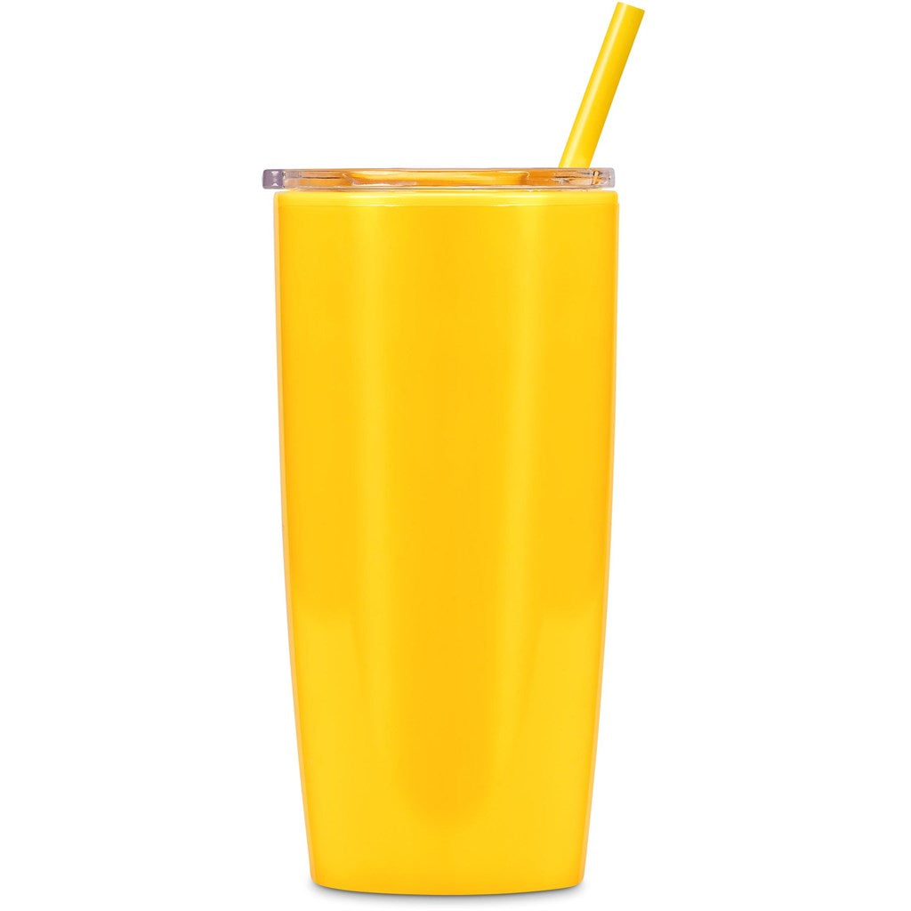 Altitude Daytona Plastic 2-In-1 Double-Wall Tumbler & Straw- 600ml