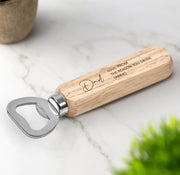 Wooden Bottle Opener – “The Reason You Drink” Edition