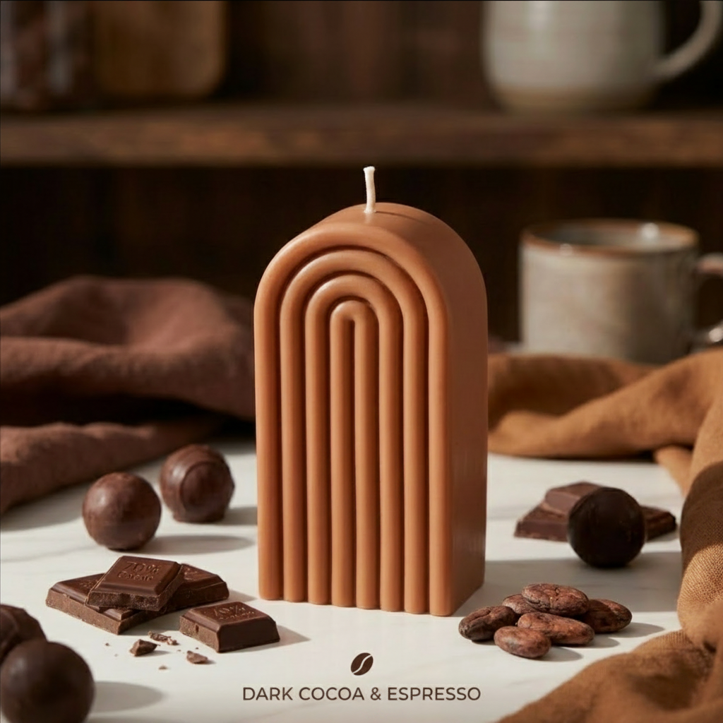 Purpink Arch Candle 250G – Cream & Chocolate Silicone Candle