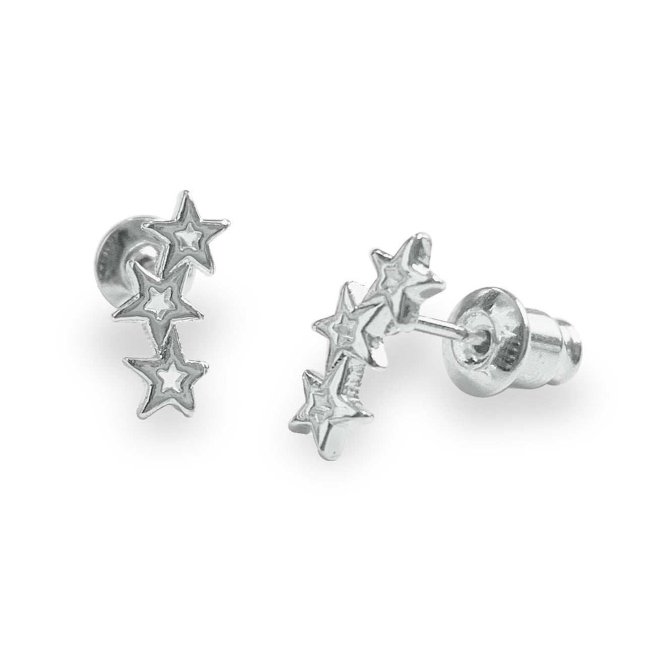 Shooting Stars Silver Studs