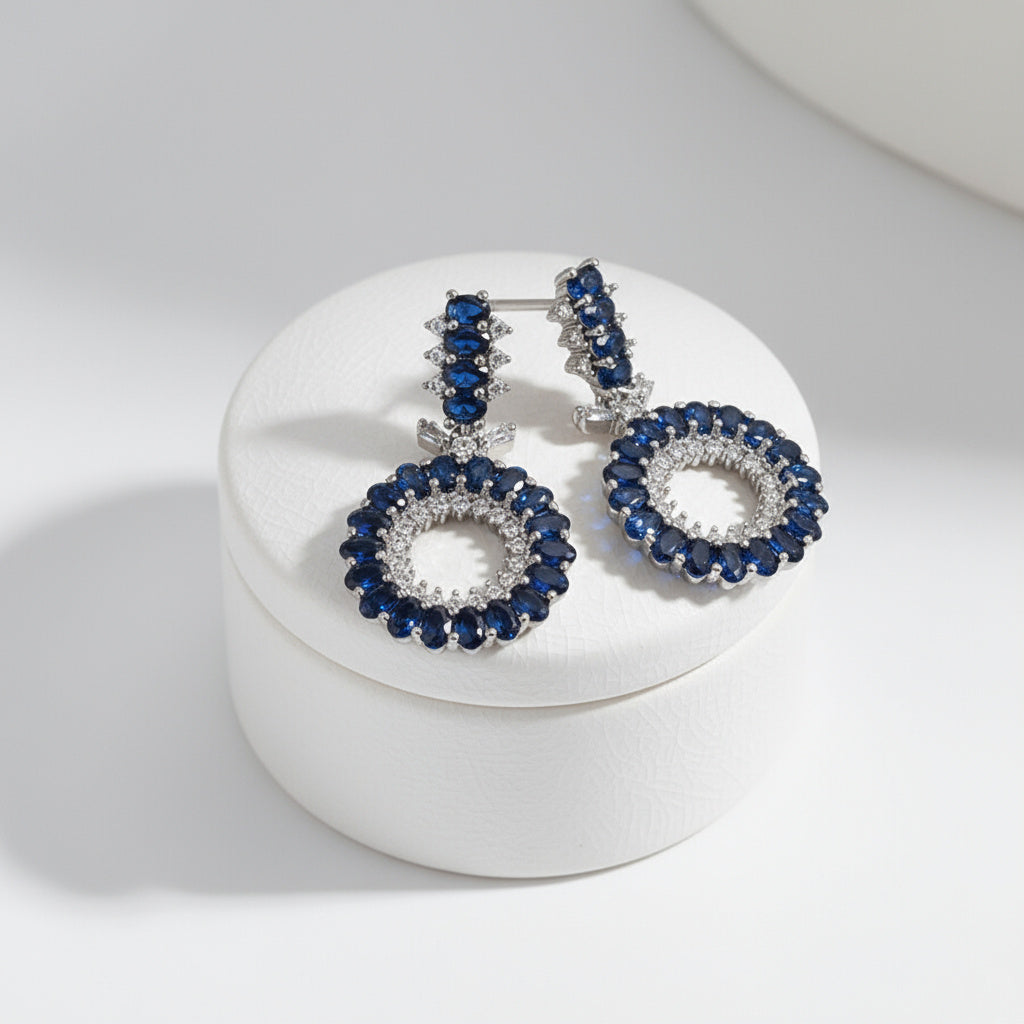 Gianna Platinum Plated Earrings