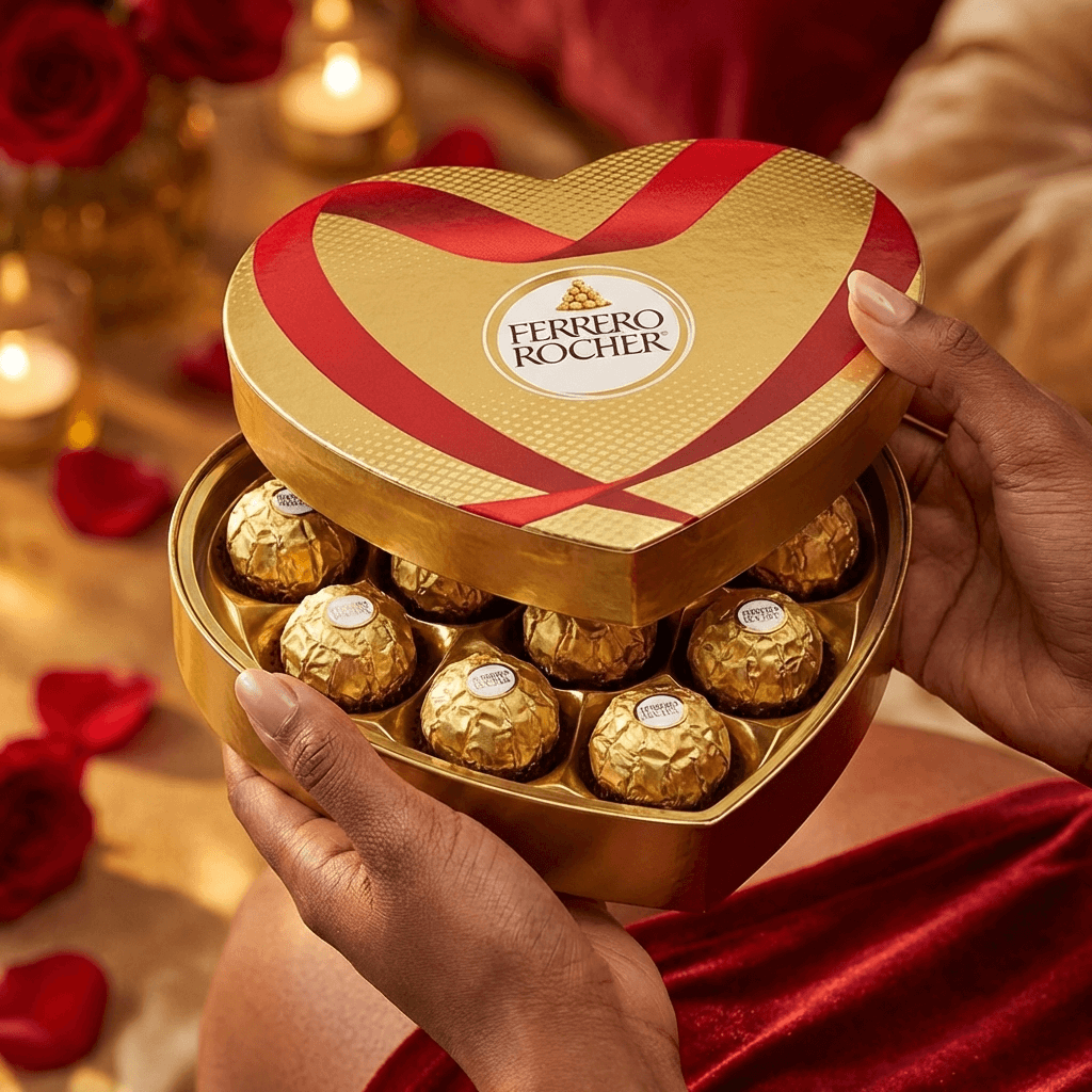 Ferrero Rocher Chocolate Heart-Shaped Box – 125g