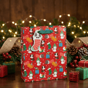 Festive Kittens Medium Gift Bag