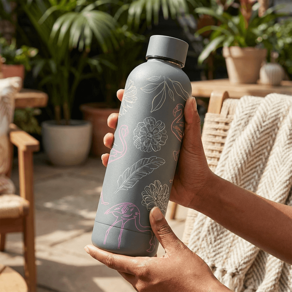 The Art Carte Insulated Bottle - 500ml Grey Edition
