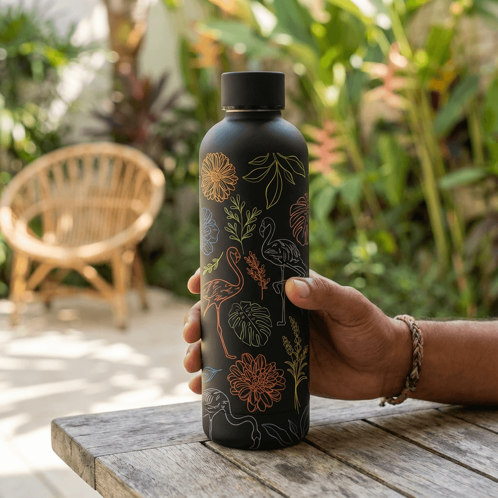 The Art Carte Insulated Bottle - 500ml Black Edition