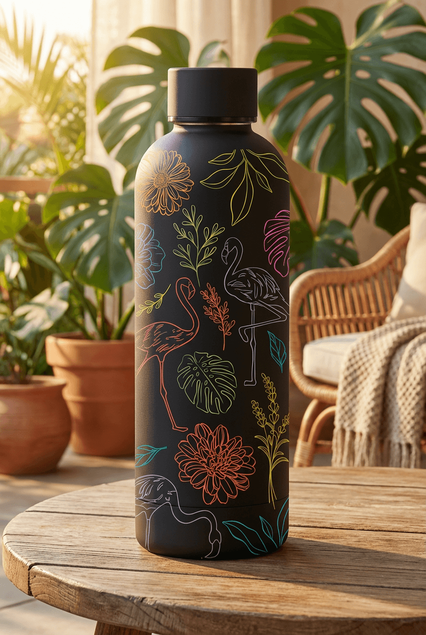The Art Carte Insulated Bottle - 500ml Black Edition