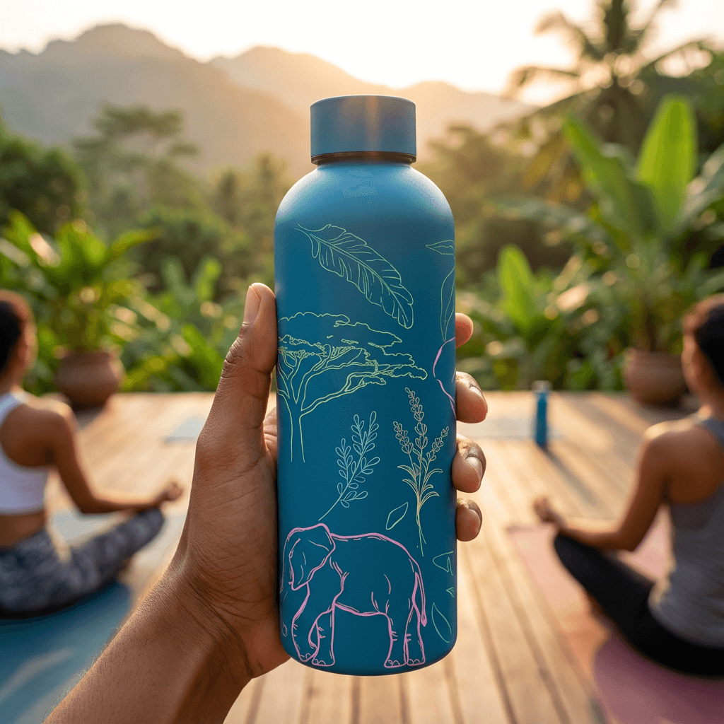 The Art Carte Insulated Bottle - 500ml Blue Edition