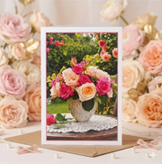 A6 Floral Print Greeting Card with Envelope