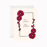 Dear Mom Flora Greeting Card