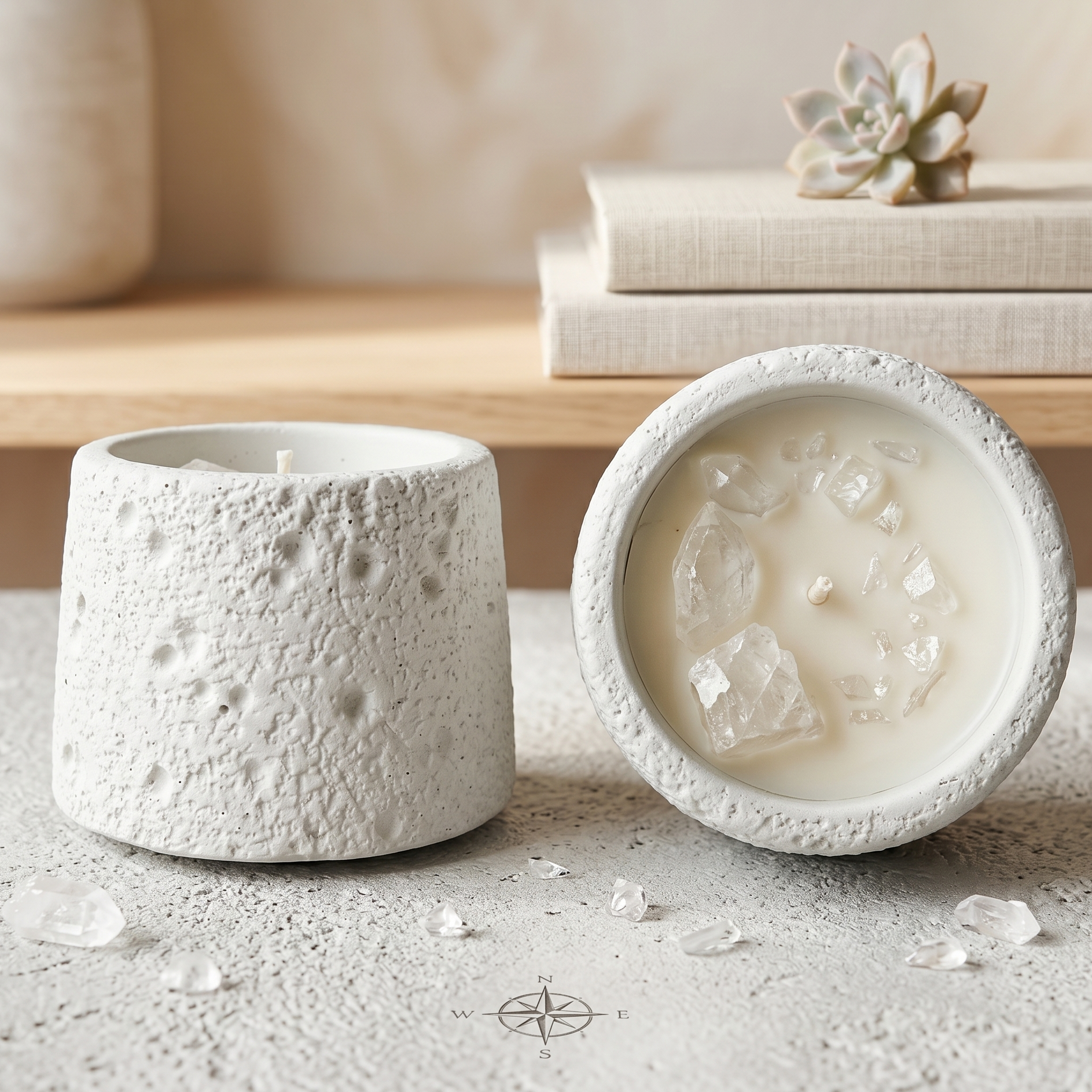 Stone Finish Scented Candle Jar – 210g Small Luxury Candle