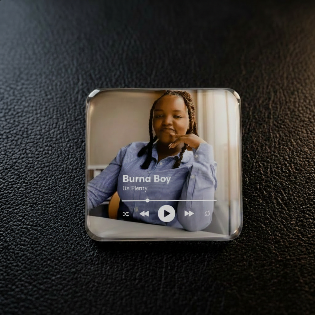 Personalised Square Fridge Magnet Set – 4 Pair Spotify-Style Photo Refrigerator Magnets
