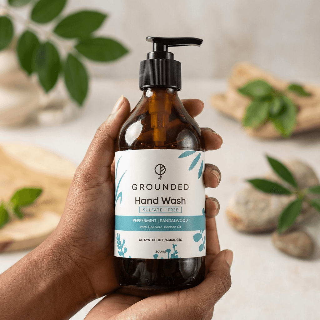 Grounded Hand Wash Gel in Glass Bottle (300ml)
