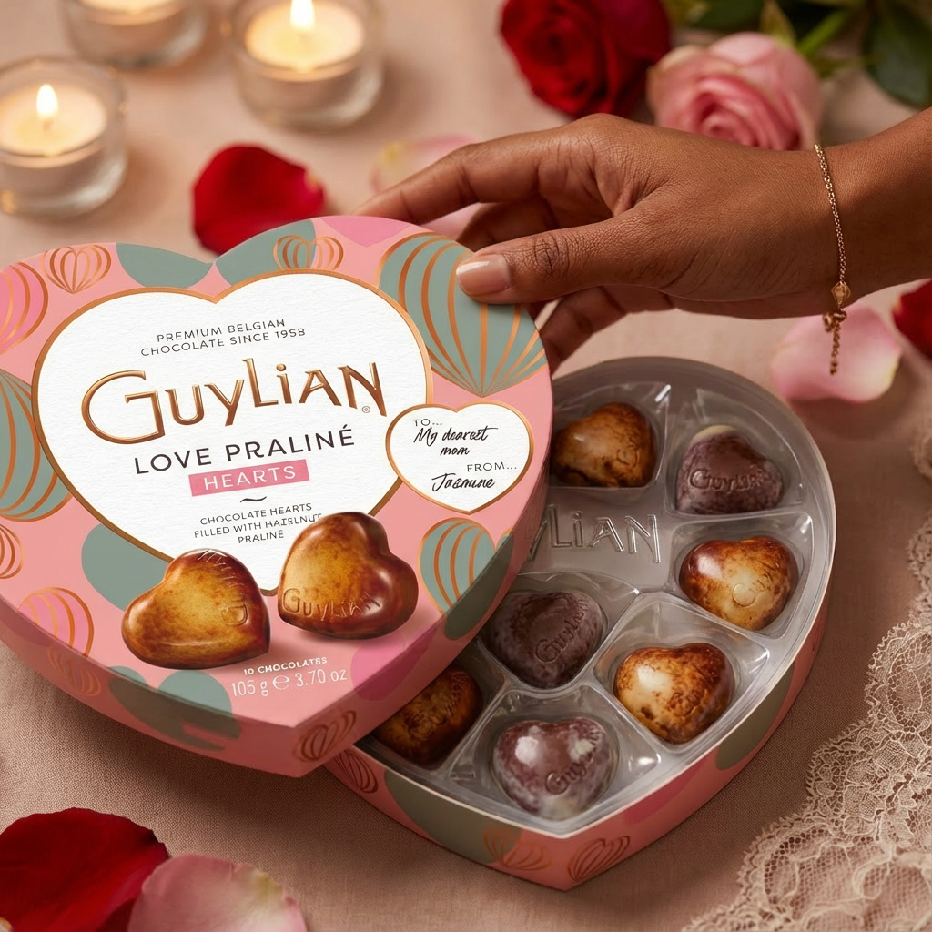 Guylian Love Praliné Hearts – Belgian Chocolate Heart Box (105g)