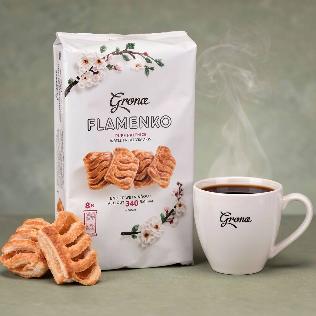 GRONA Flamenko Puff Pastries – Fruit Filled 8x320g