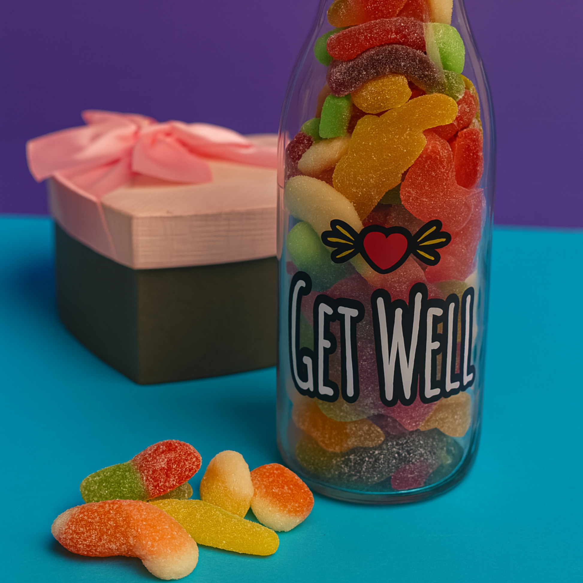 Special Message Gummy Treats in a Bottle