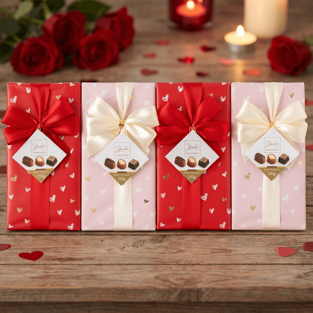 Hamlet Romance Heart Ballotin – Belgian Chocolate Gift Box (250g)