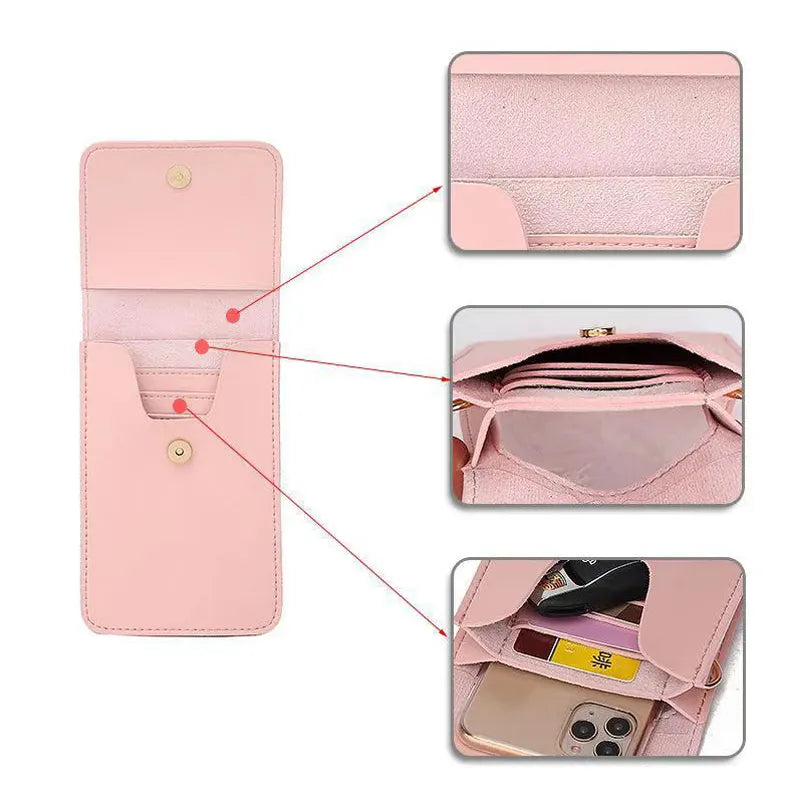 Sophia PU Leather Crossbody Wallet