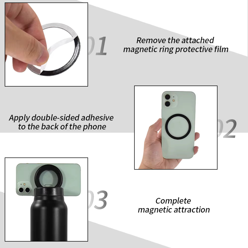 The SnapStand MagSafe Magnetic Water Bottle with Phone Holder, 750ml