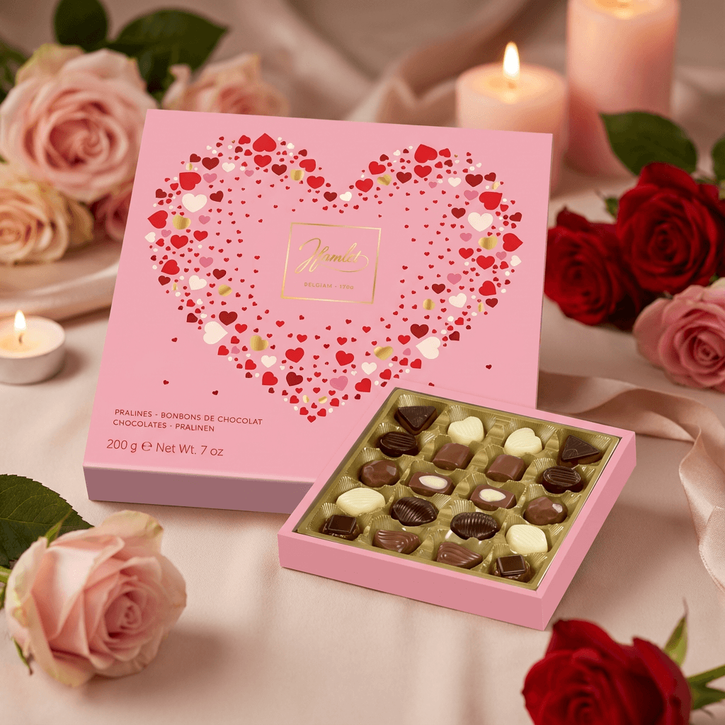 Hamlet Heart Collection – Belgian Chocolate Pralines Gift Box (200g)