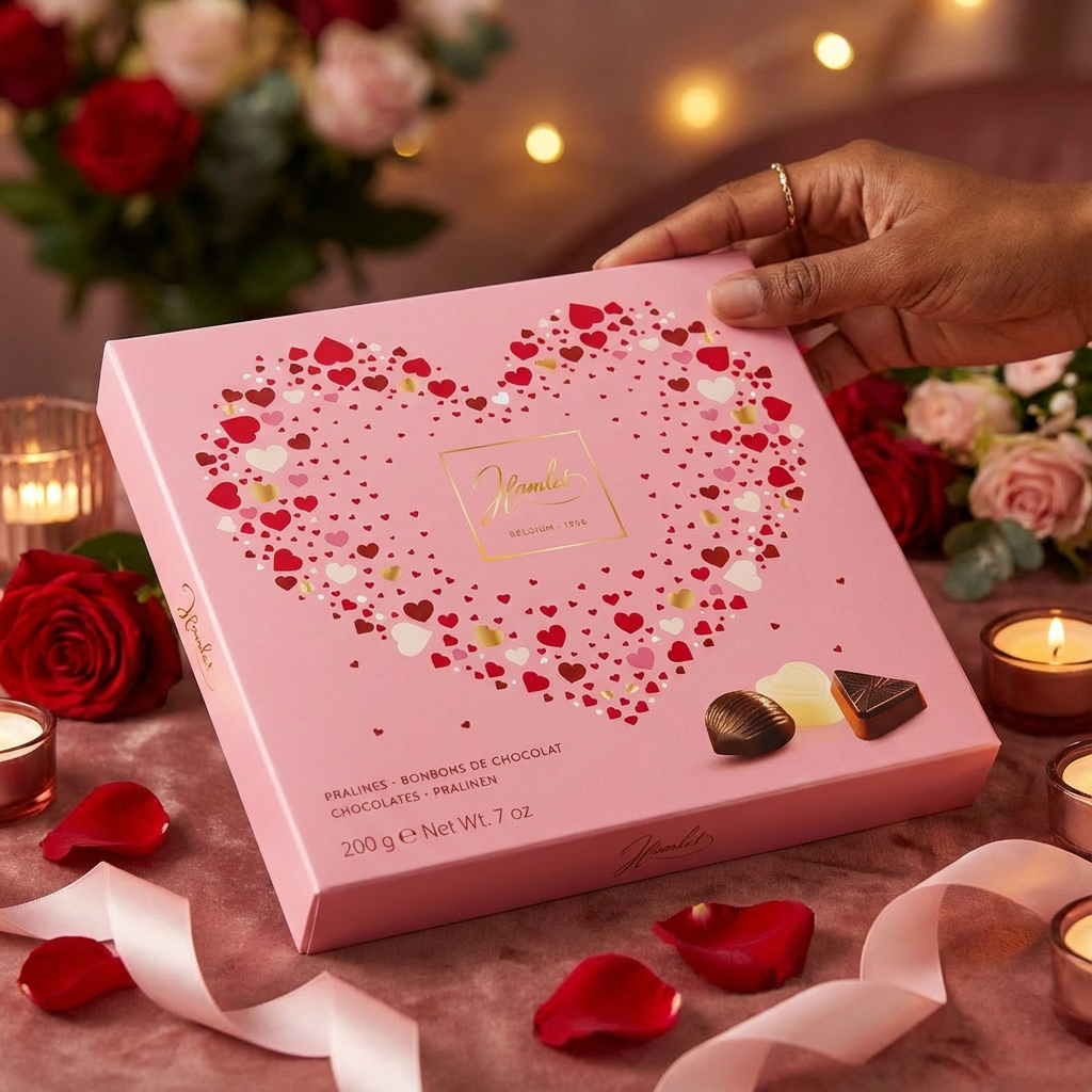 Hamlet Heart Collection – Belgian Chocolate Pralines Gift Box (200g)