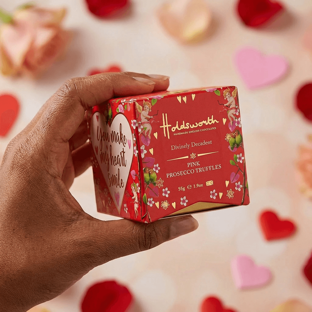 Holdsworth Pink Prosecco Truffles – 55g Gift Box