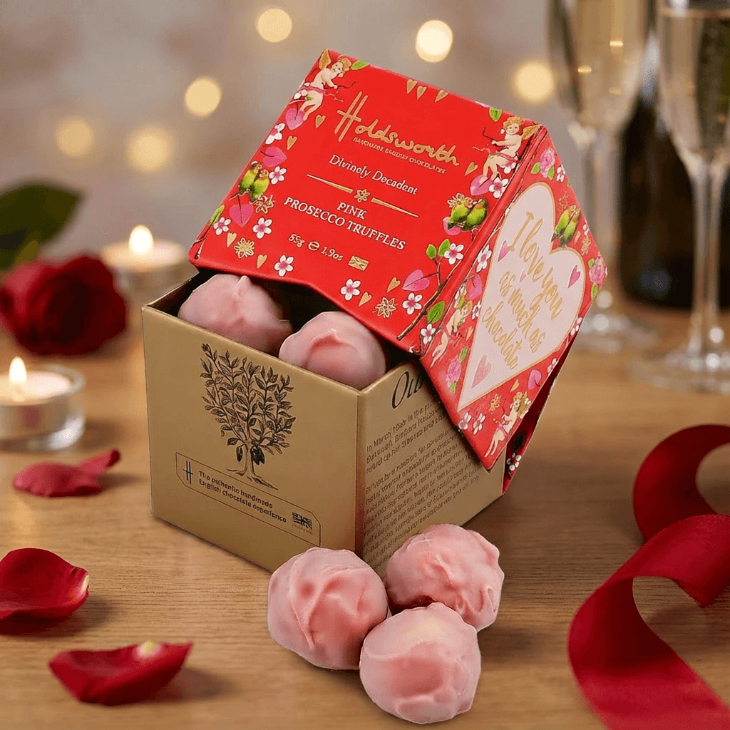Holdsworth Pink Prosecco Truffles – 55g Gift Box