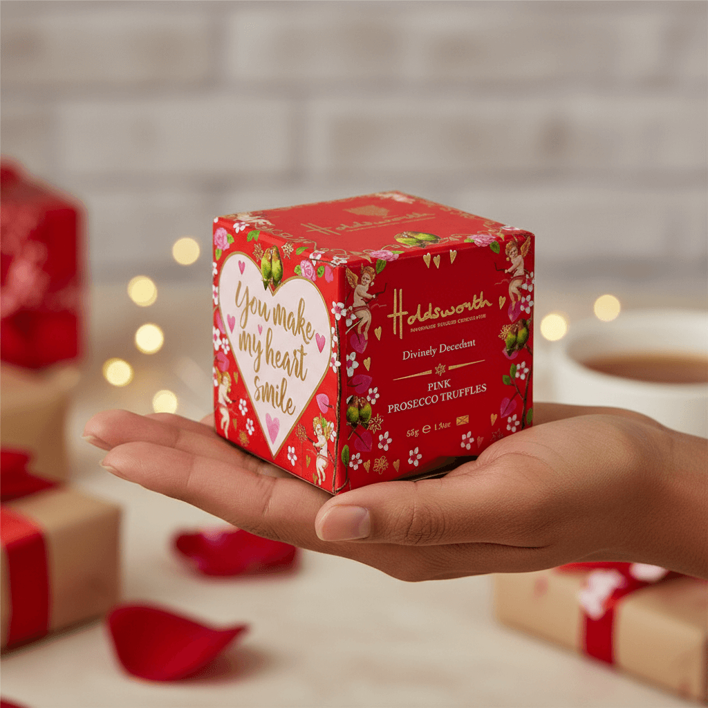 Holdsworth Pink Prosecco Truffles – 55g Gift Box