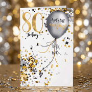 Diamond 80 – Elegant 80-Year Milestone Card for Him