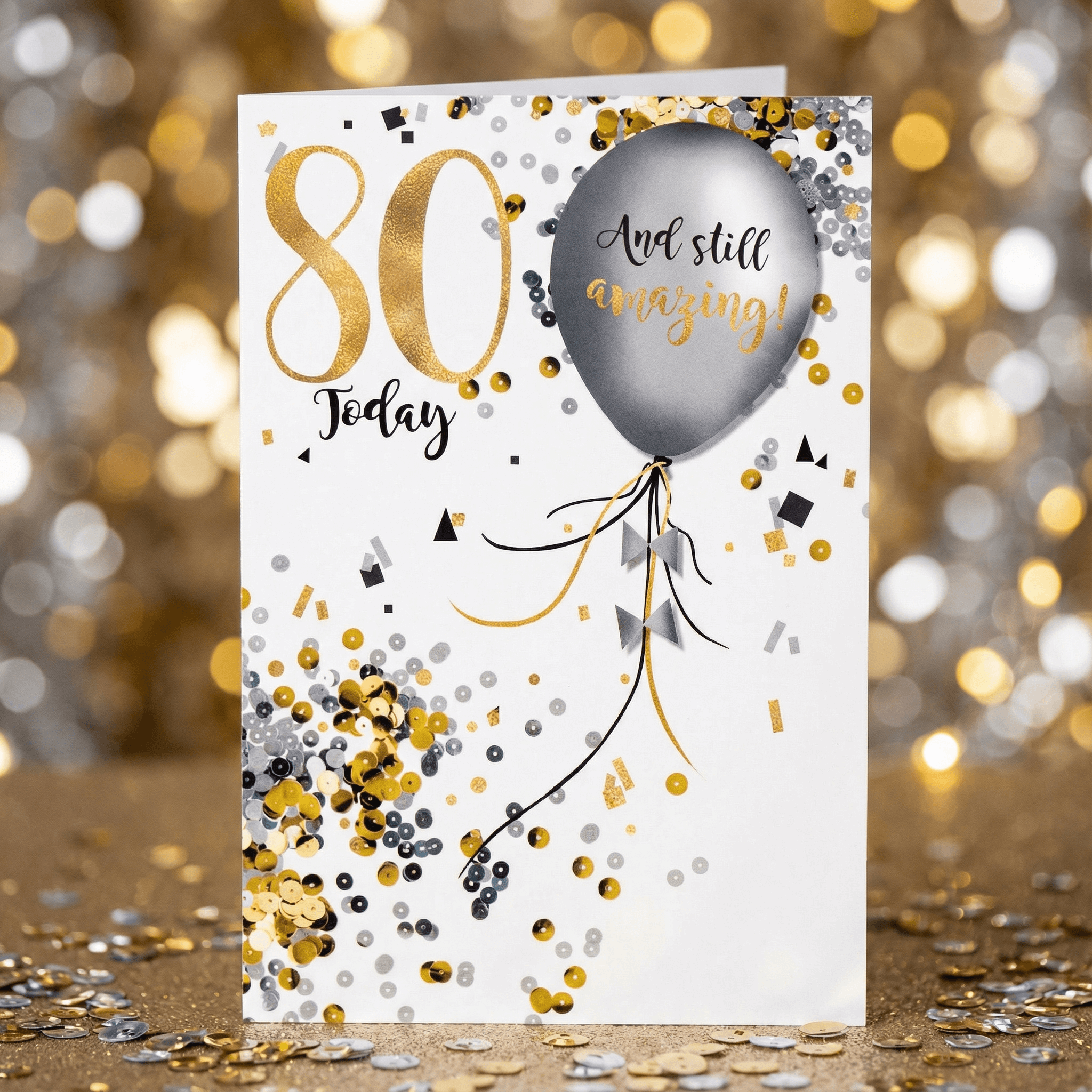 Diamond 80 – Elegant 80-Year Milestone Card for Him
