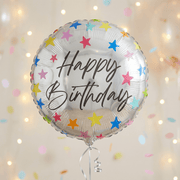 18" Happy Celebration – Star Burst Foil Balloon