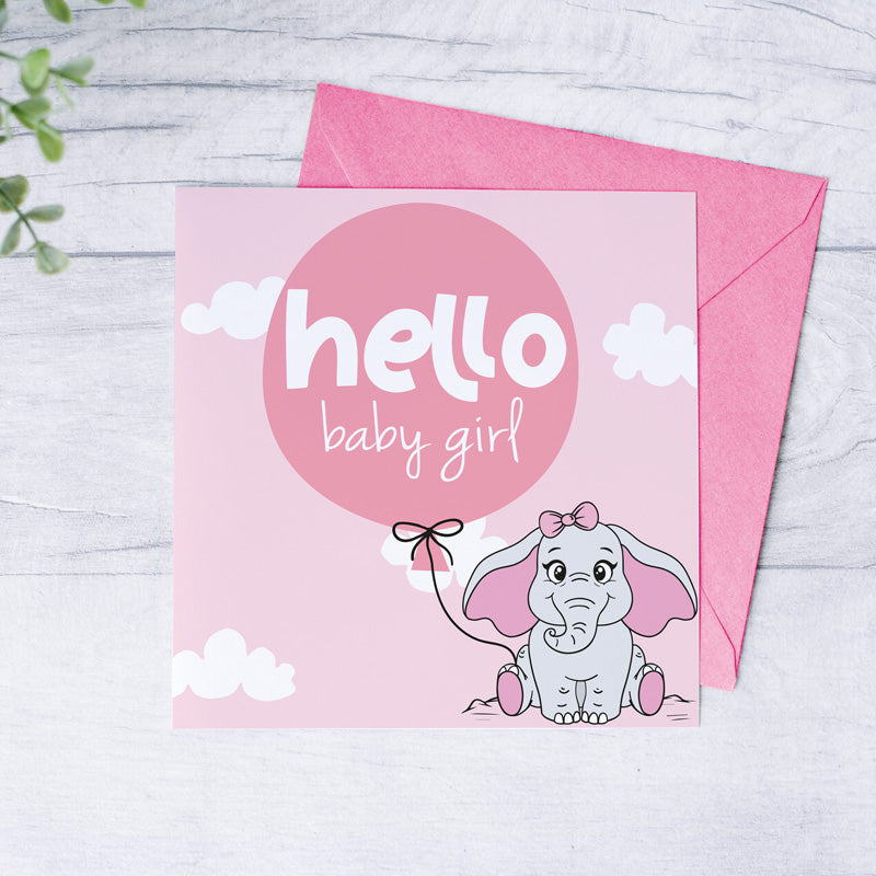 Hello Baby Girl Card