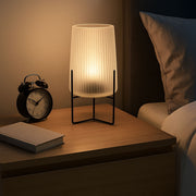 Hestia Battery Operated Glass Lamp with Stand – Frosted White