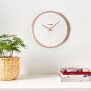 Hometime Round 3D Numbers Wall Clock - Rose