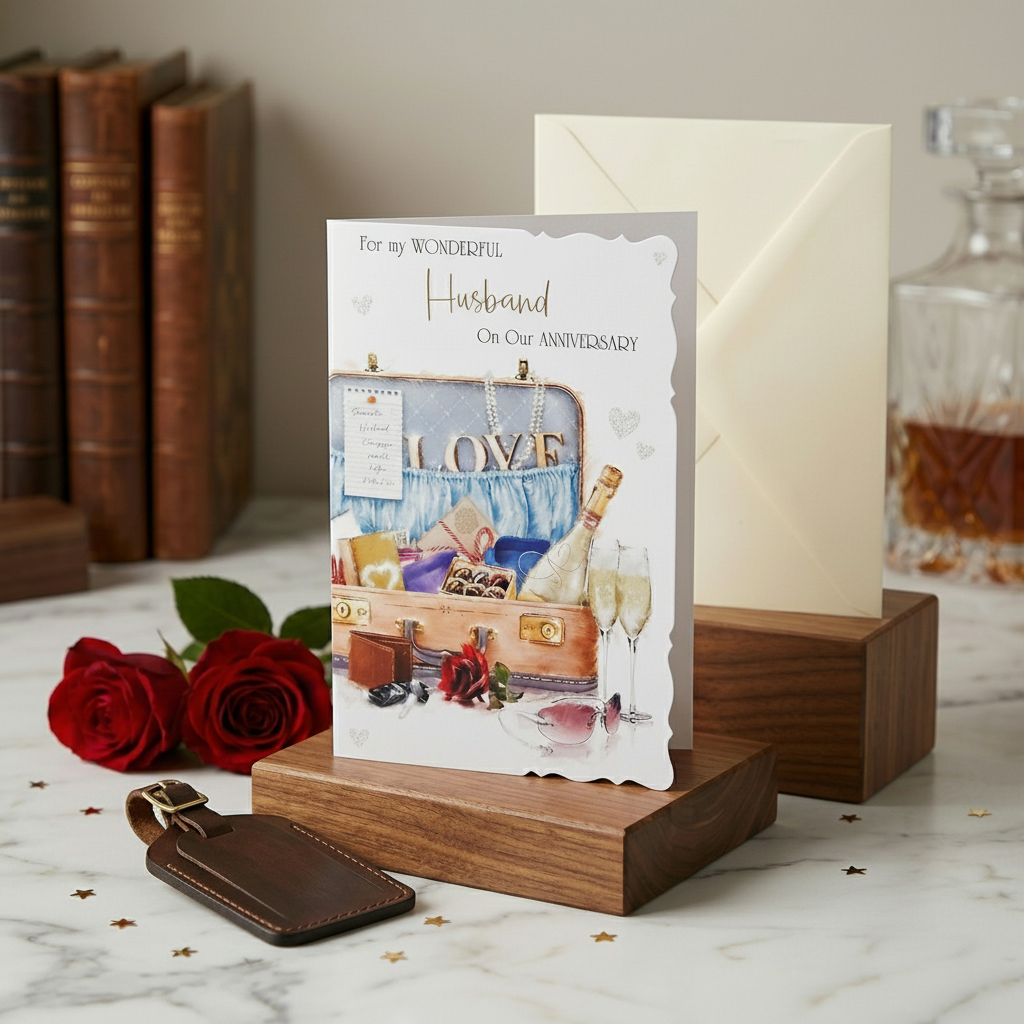 Husband Anniversary Card with Envelope