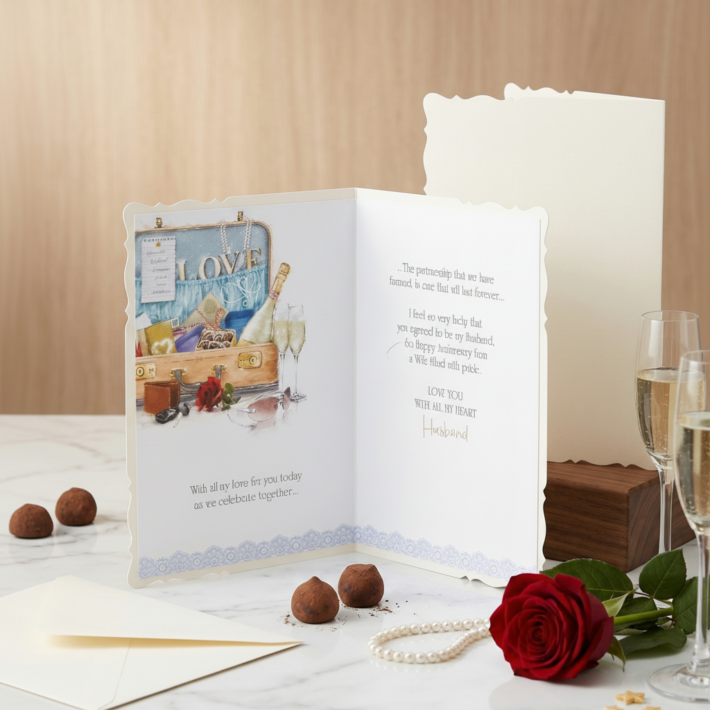 Husband Anniversary Card with Envelope