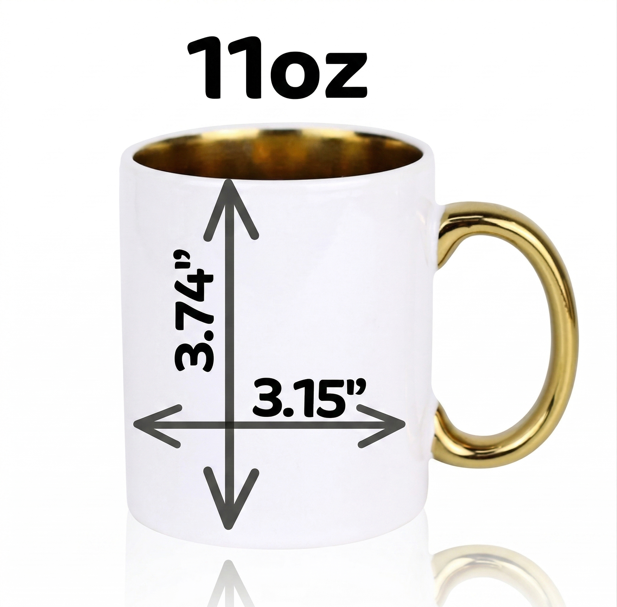 Personalised Two-Tone Gold Ceramic Mug – Luxury Metallic Mug with Animated Photo