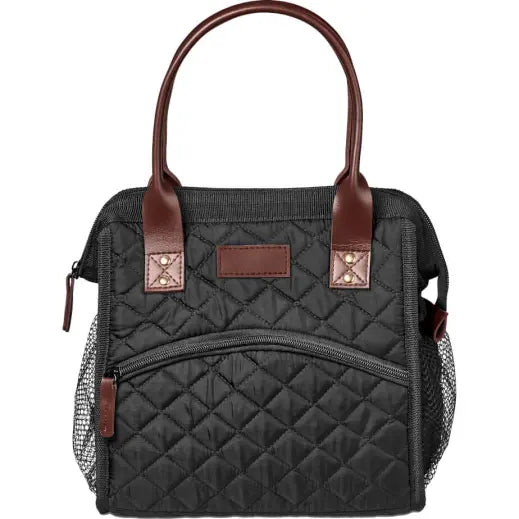 Personalised Kate Quilted 12-Can Lunch Cooler - Black