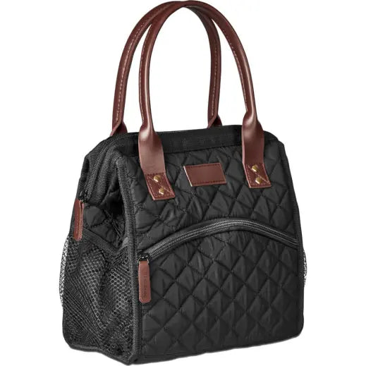 Personalised Kate Quilted 12-Can Lunch Cooler - Black