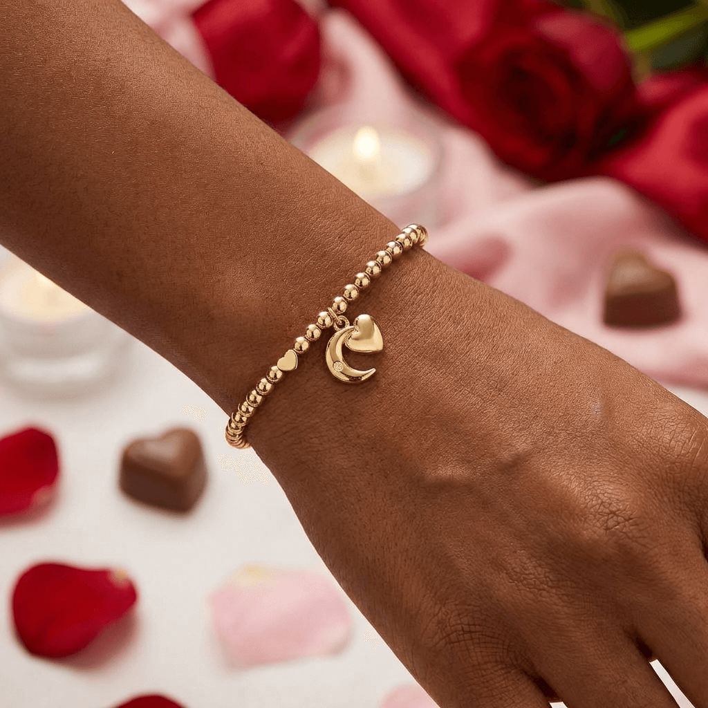 Love You to the Moon & Back – Gold Plated Charm Bracelet