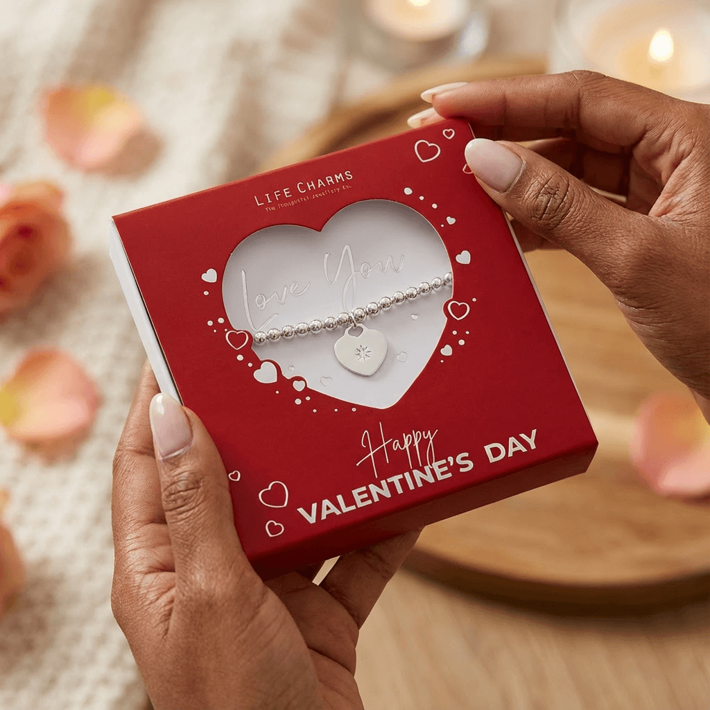 “Love You” Silver Charm Bracelet – Cupid's Edition