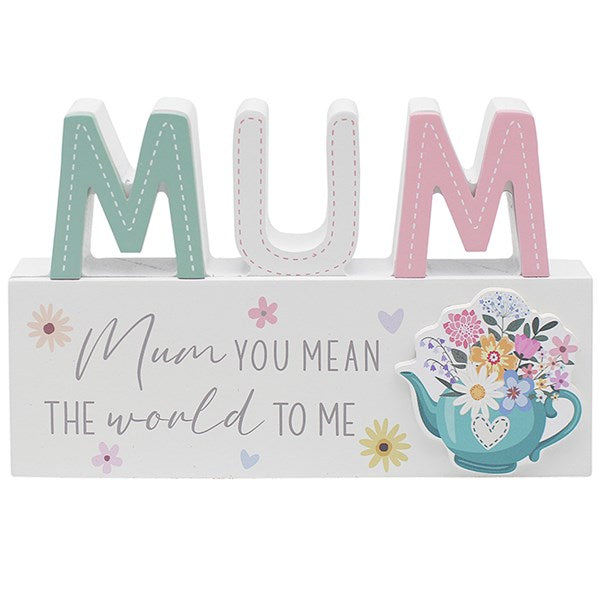 Mum Word Plaque – Green