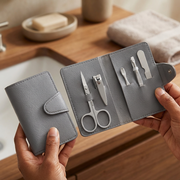 Luxe Mini Manicure Kit (4-Piece) – Metallic Finish Grooming Set