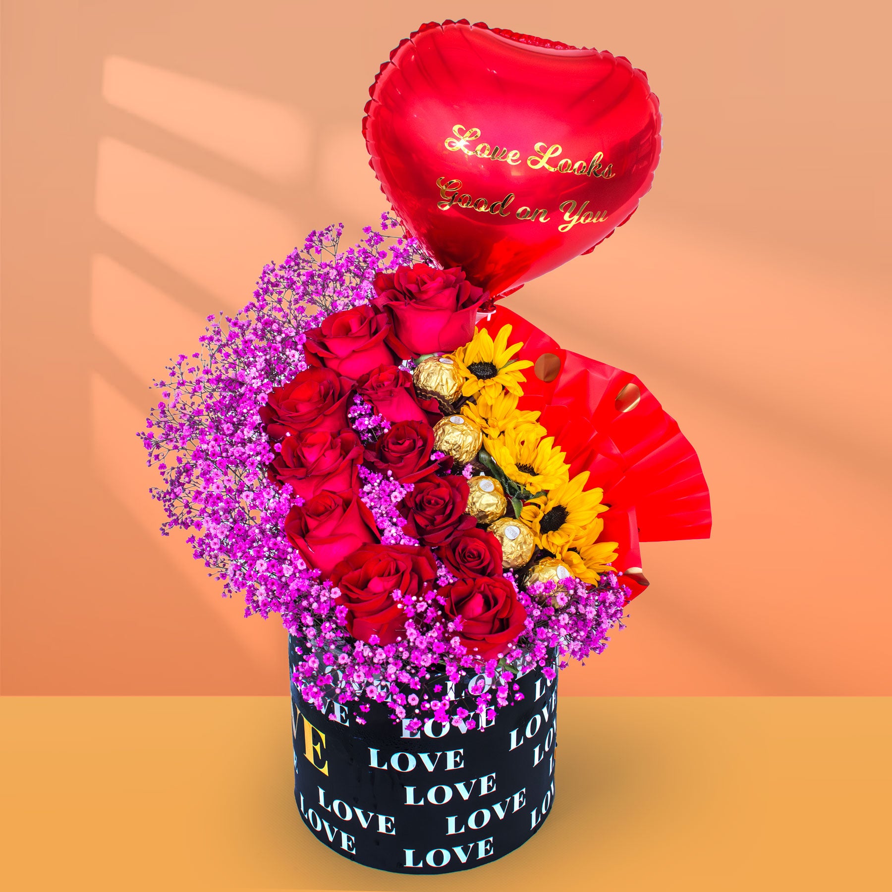 Juliette Love & Chocolate Flower Box
