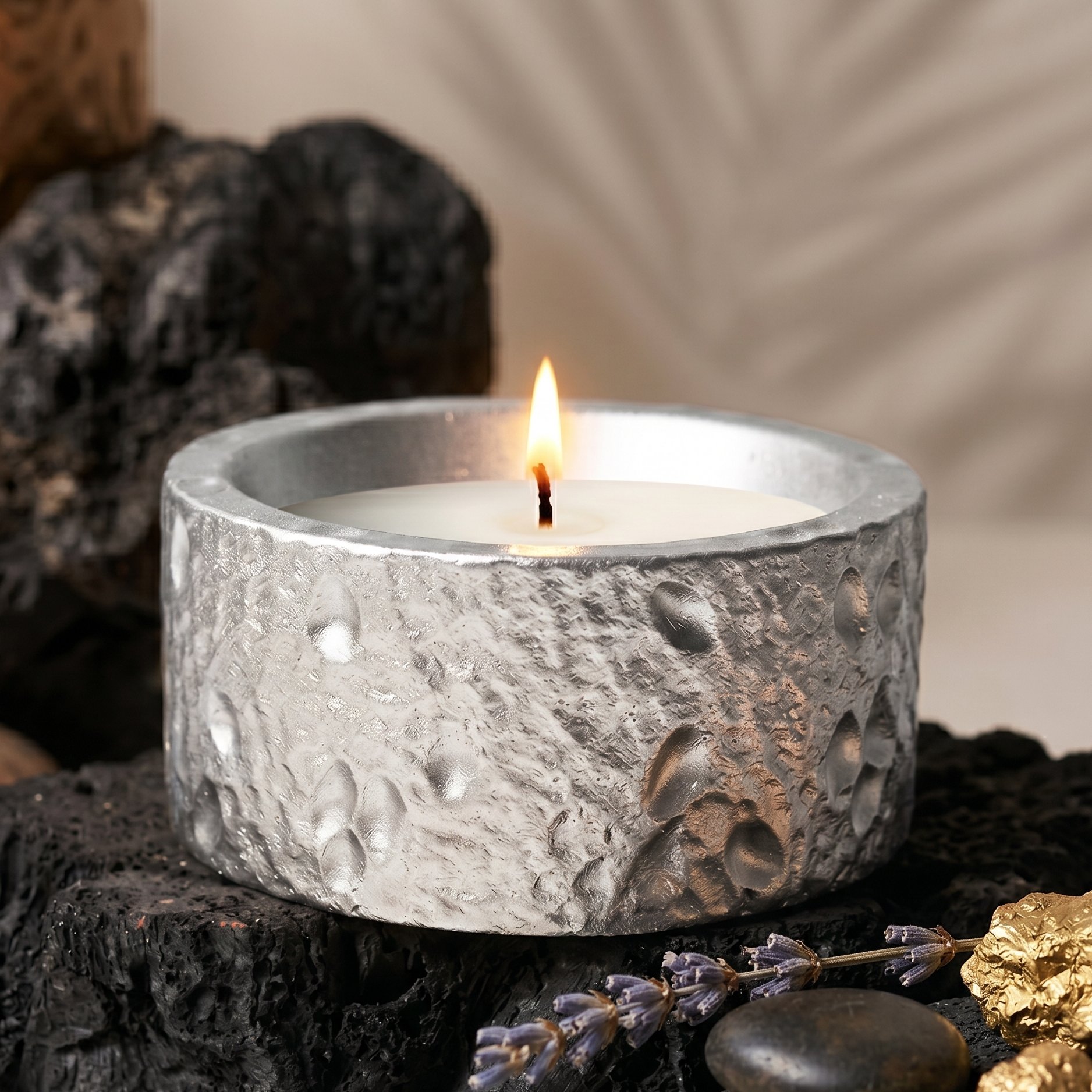 Luxury Chrome Soy Wax Scented Candle – 70g Ceramic Candle Jar