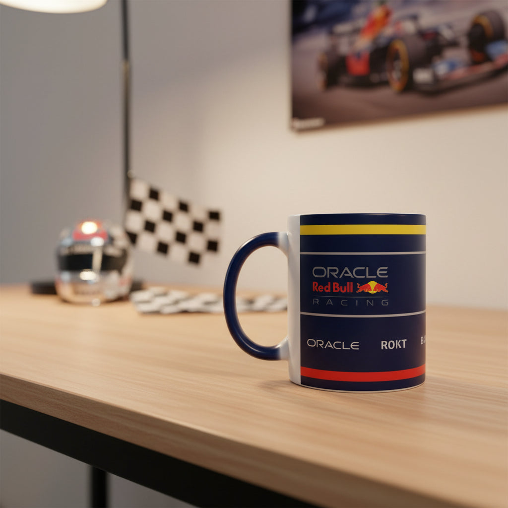 Oracle Red Bull Racing Design 11 oz Matte Magic Mug – Colour Changing Ceramic Mug